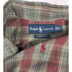 Polo Ralph Lauren Shirt Mens XL Plaid Lightweight Soft Flannel Button Down Up
